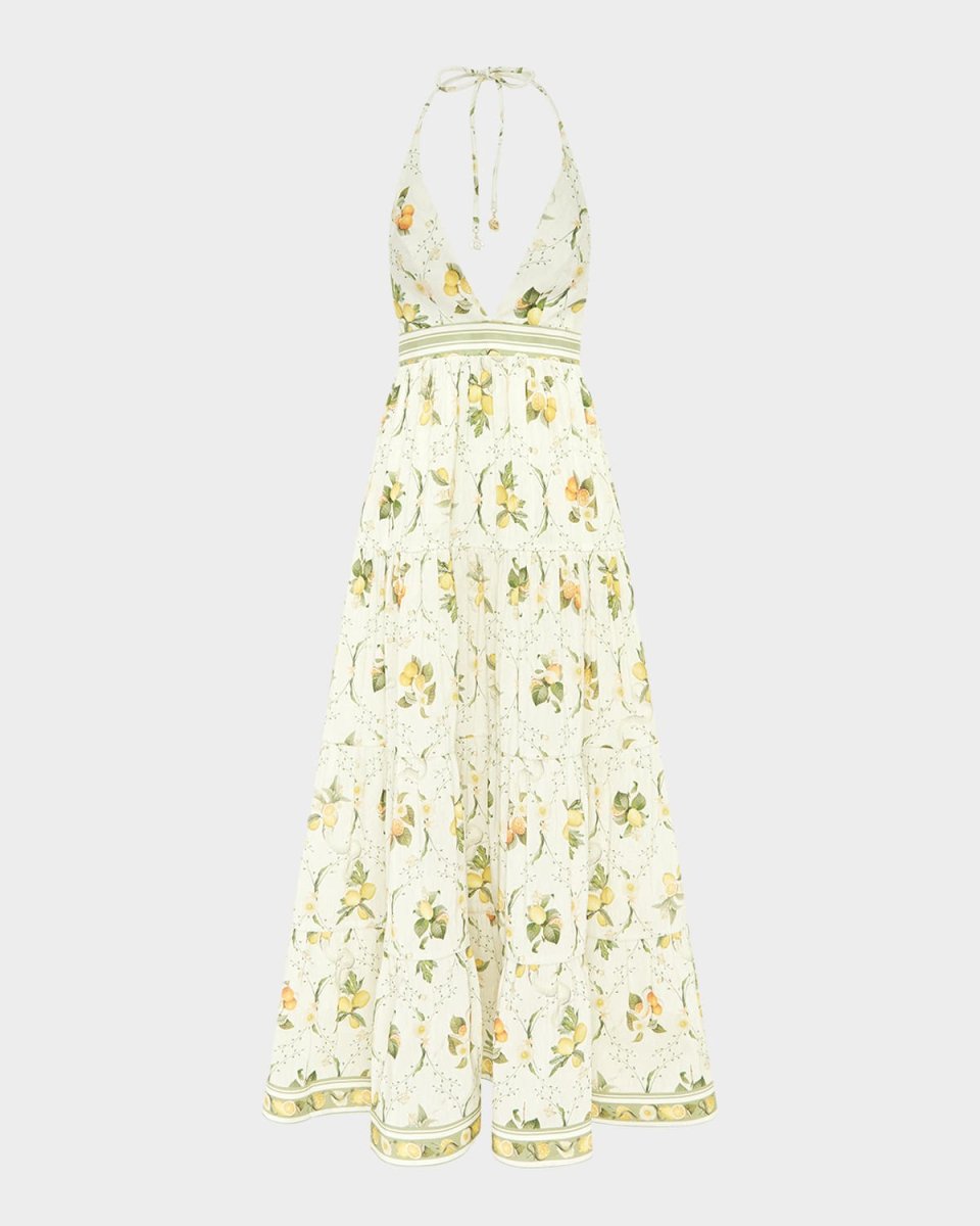 Jacinta Backless Halter Maxi Dress